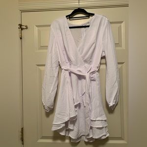 NWOT White Flowy Dress - Size 2XL